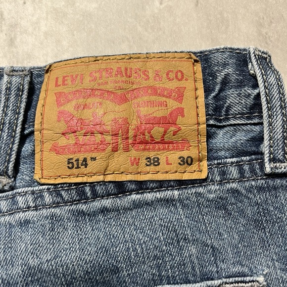 Levis 514 Jeans – Mens 38x30 – Blue Denim – Straight Leg – Regular Fit - Picture 8 of 9